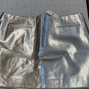 J Crew Silver Metallic Skirt